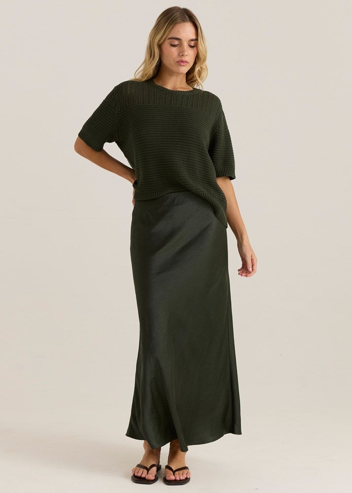 Sass Jasper Slip Skirt - Olive – Spoilt Boutique