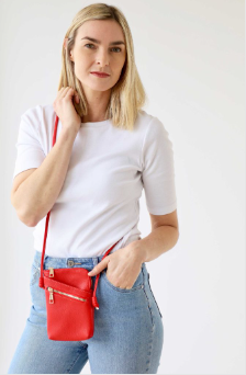 Archer House Long Cross Body Bag Red Spoilt Boutique